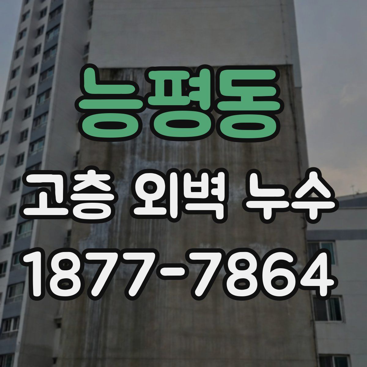 능평동 고층 외벽 누수