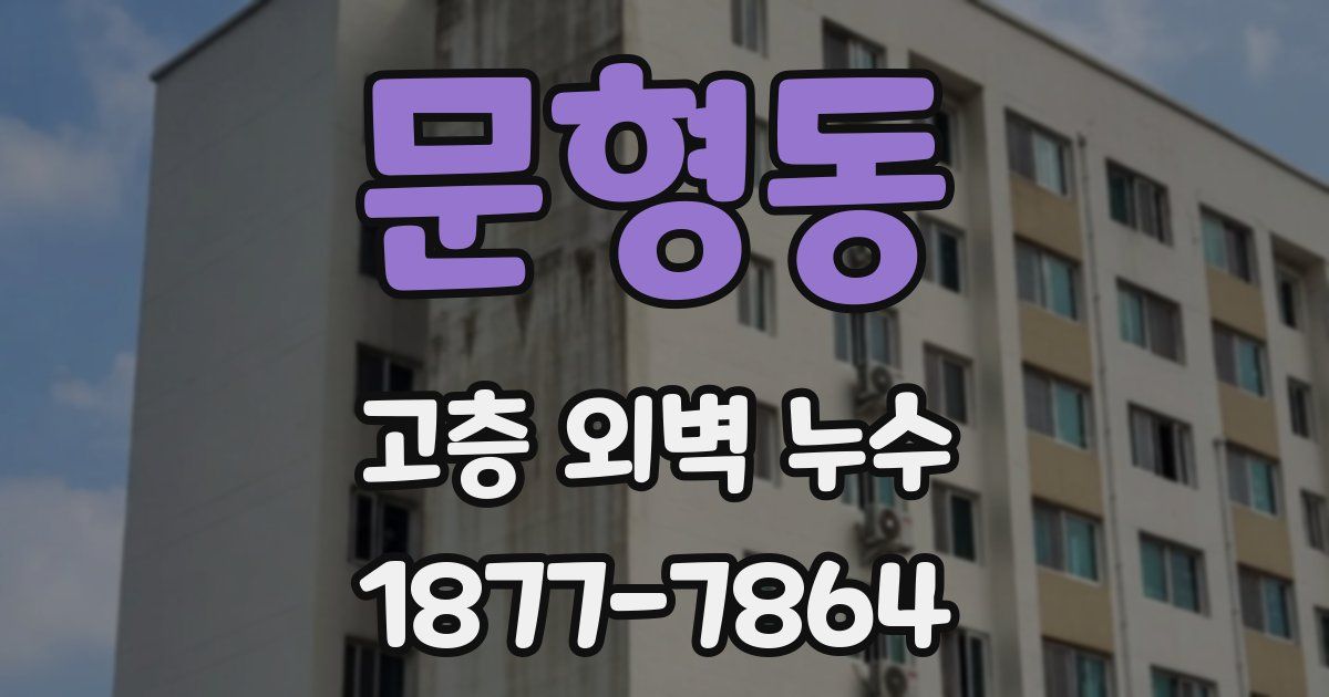문형동 고층 외벽 누수