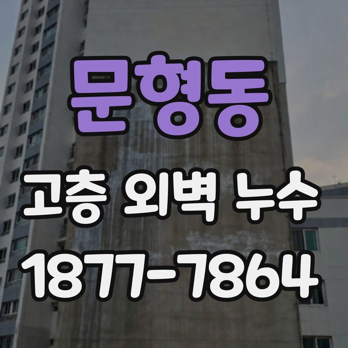 문형동 고층 외벽 누수