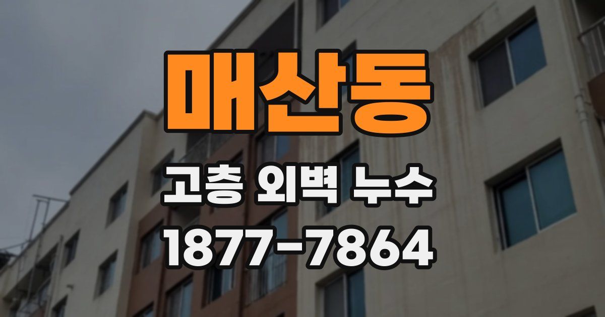 매산동 고층 외벽 누수
