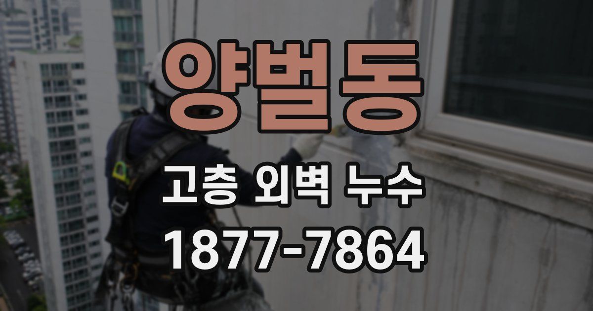 양벌동 고층 외벽 누수