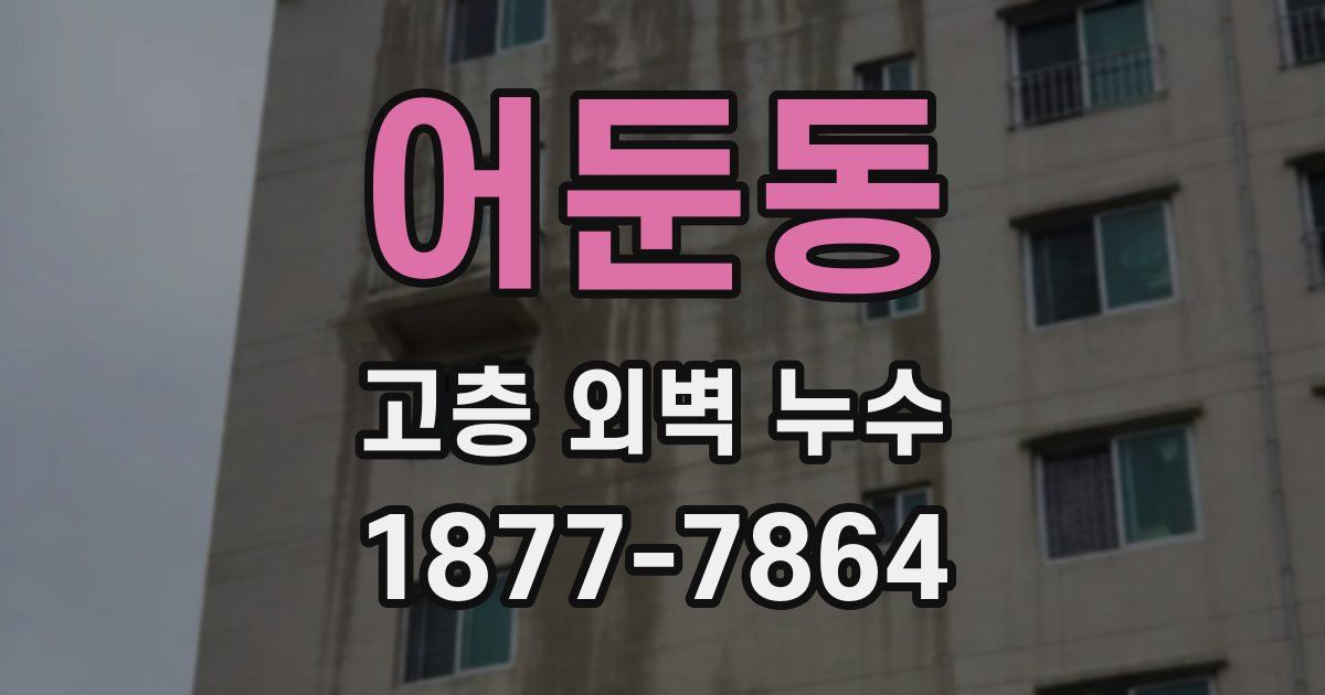 어둔동 고층 외벽 누수