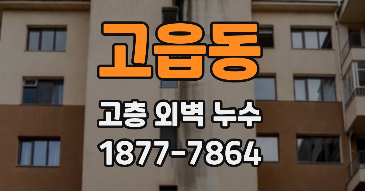 고읍동 고층 외벽 누수
