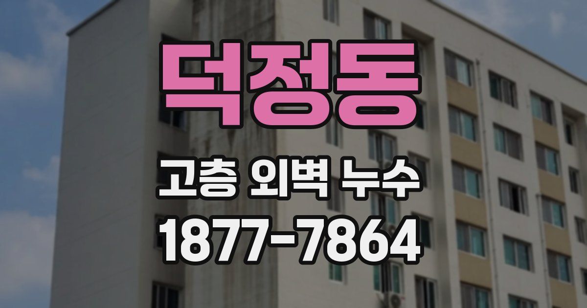 덕정동 고층 외벽 누수
