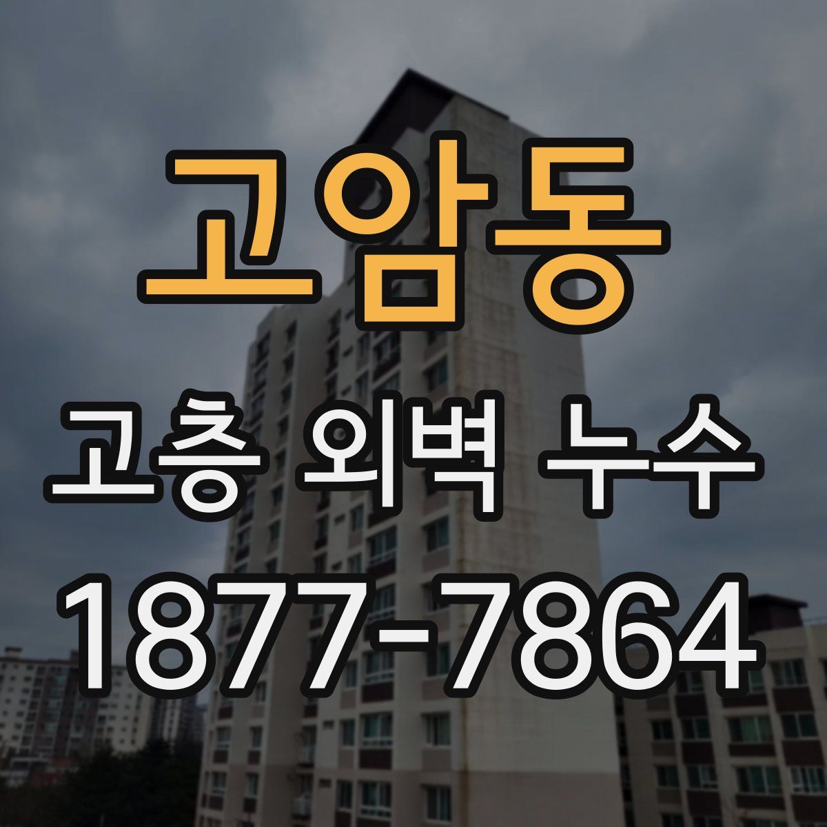 고암동 고층 외벽 누수