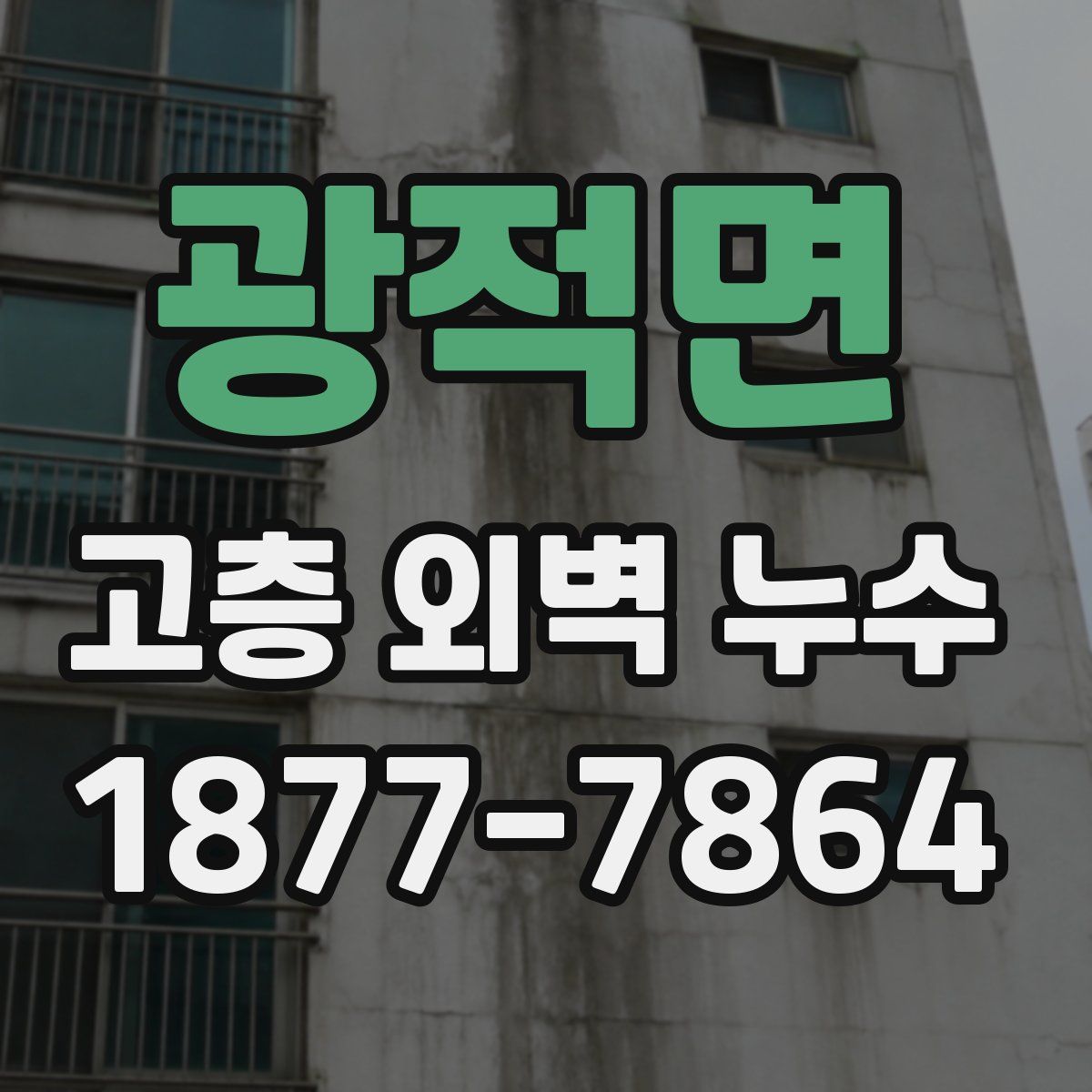 광적면 고층 외벽 누수
