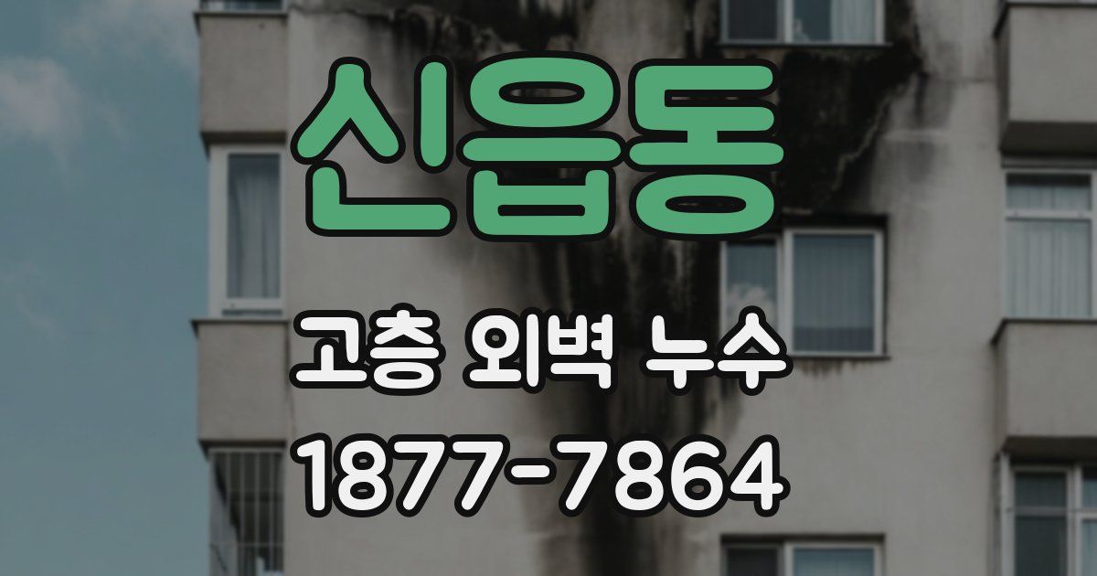 신읍동 고층 외벽 누수