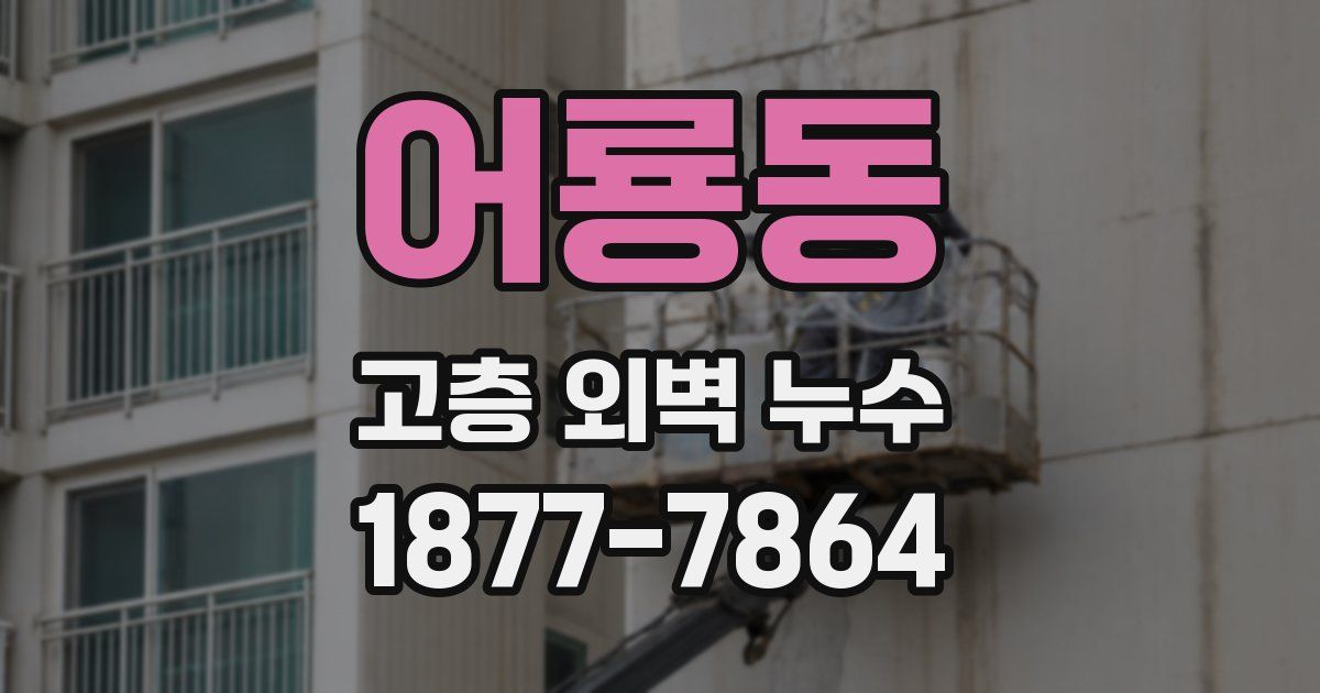 어룡동 고층 외벽 누수