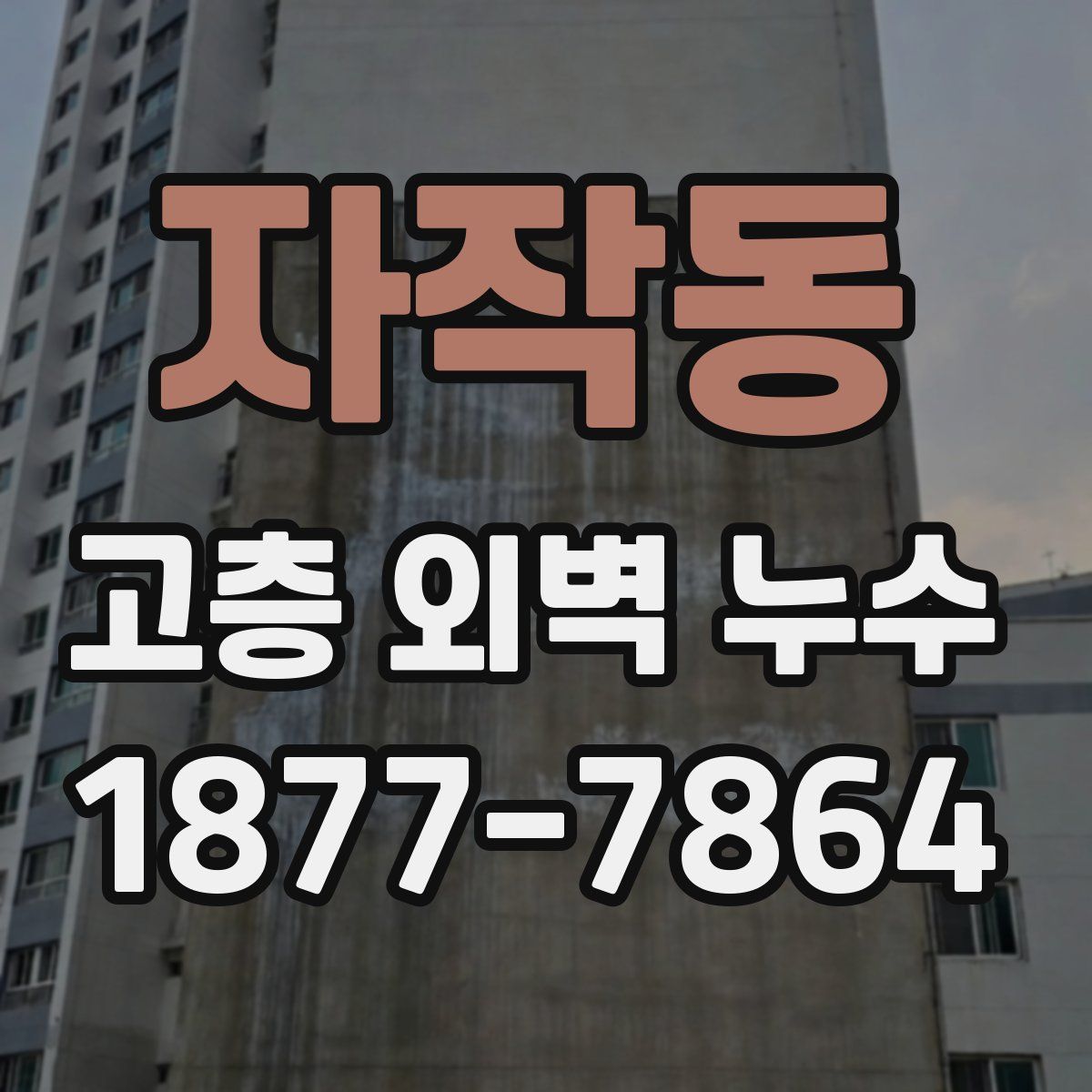 자작동 고층 외벽 누수