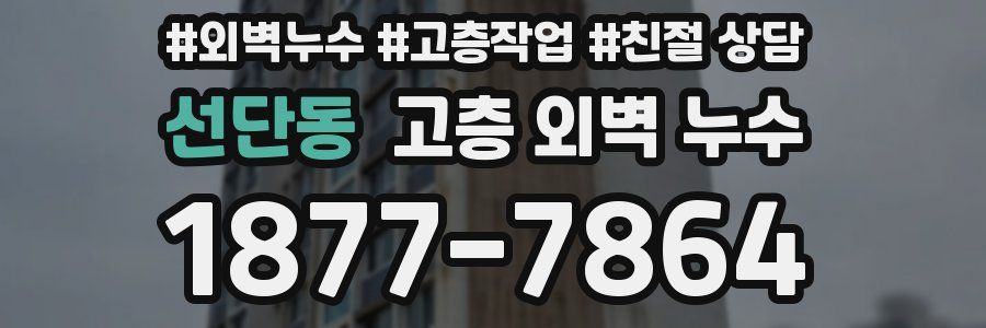 선단동 고층 외벽 누수