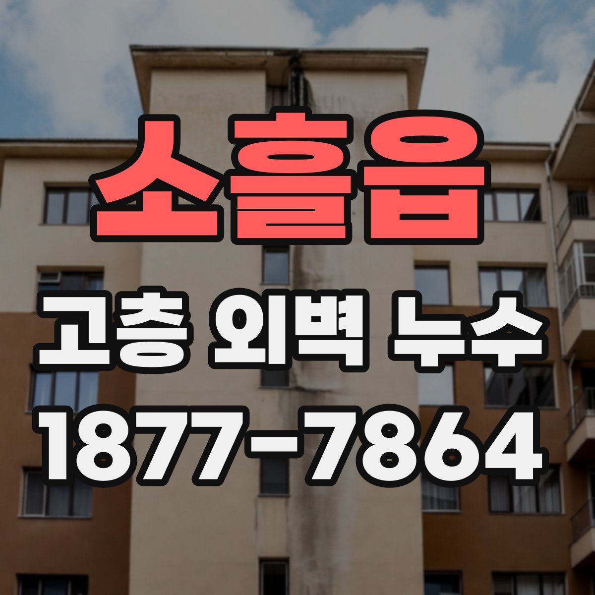 소흘읍 고층 외벽 누수
