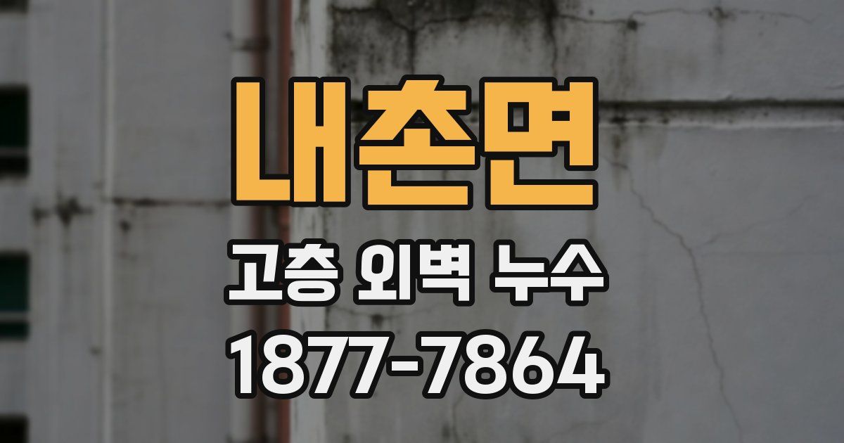 내촌면 고층 외벽 누수