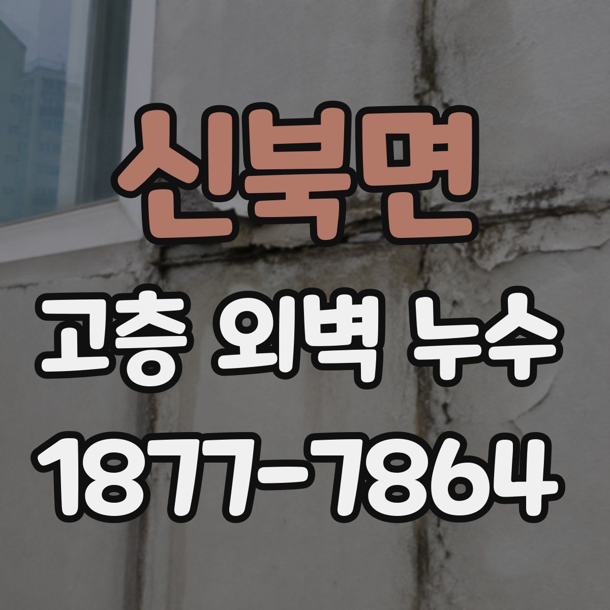 신북면 고층 외벽 누수
