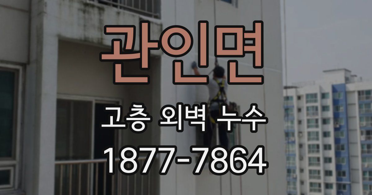 관인면 고층 외벽 누수
