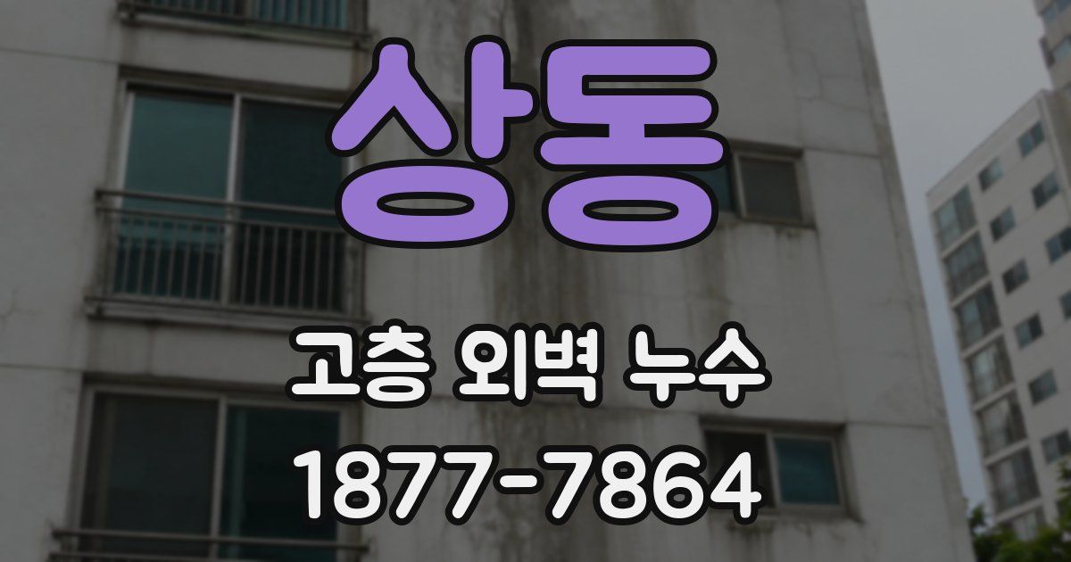 상동 고층 외벽 누수
