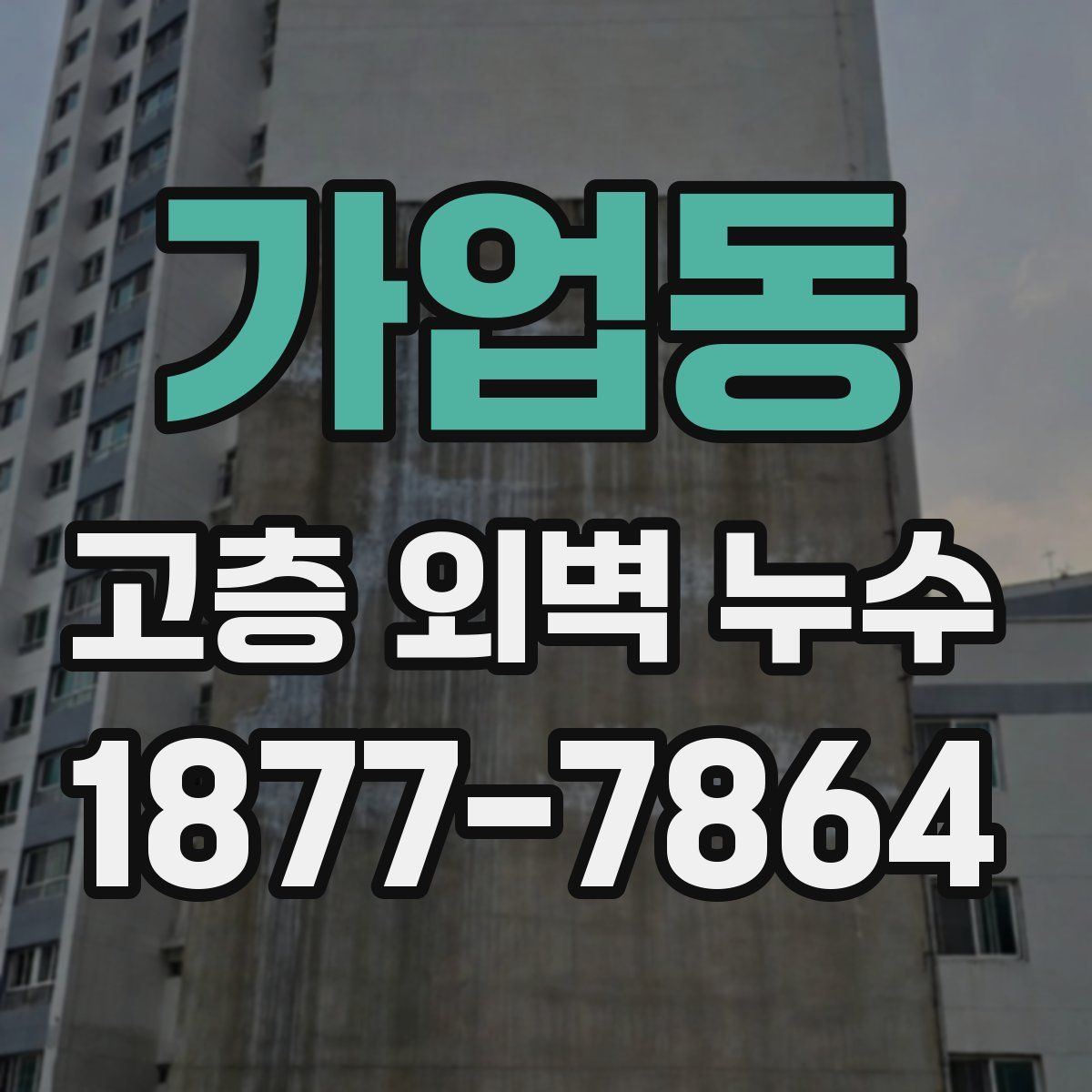가업동 고층 외벽 누수