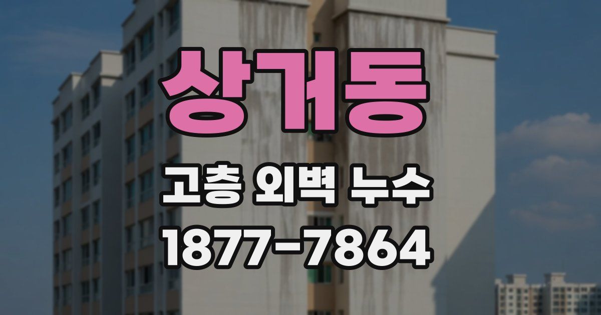 상거동 고층 외벽 누수