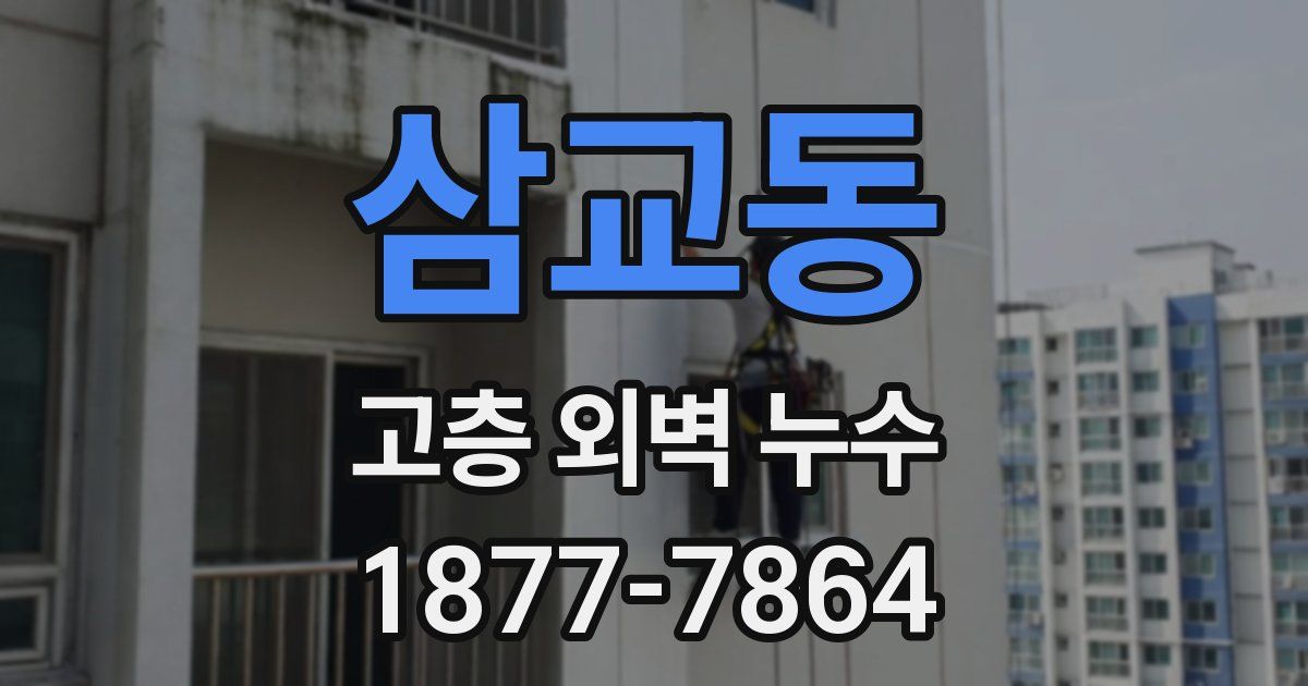 삼교동 고층 외벽 누수