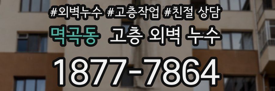 멱곡동 고층 외벽 누수
