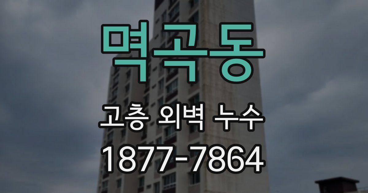 멱곡동 고층 외벽 누수