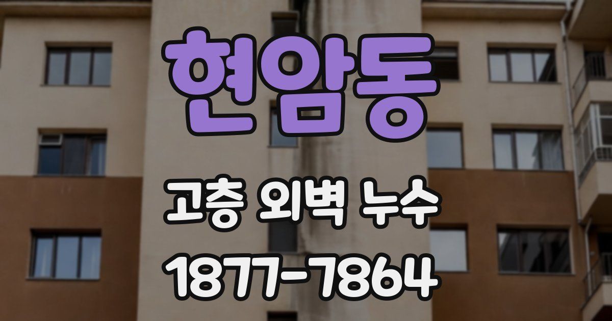 현암동 고층 외벽 누수