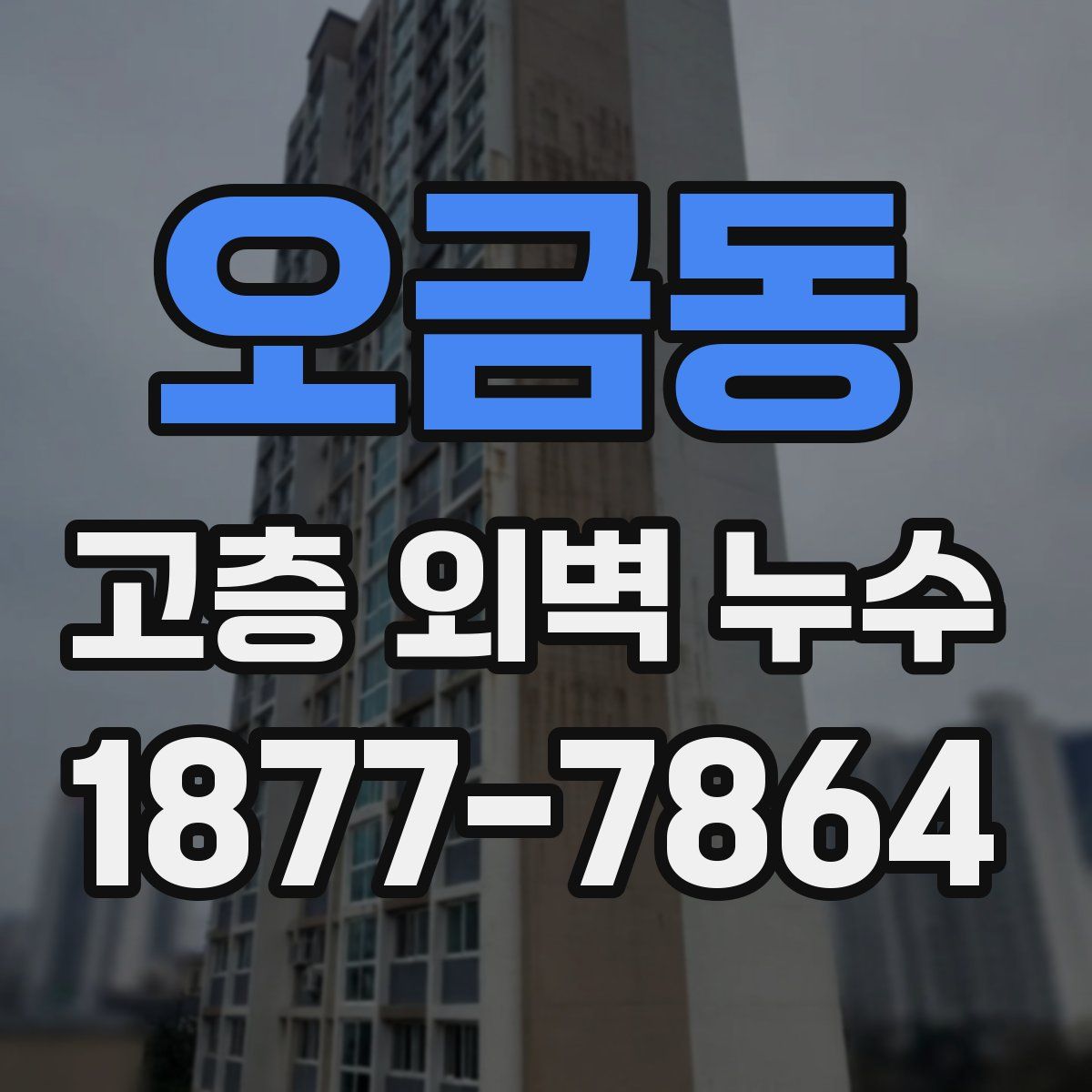 오금동 고층 외벽 누수