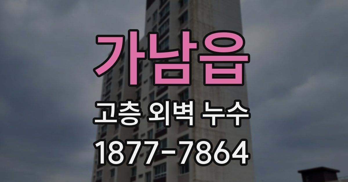 가남읍 고층 외벽 누수