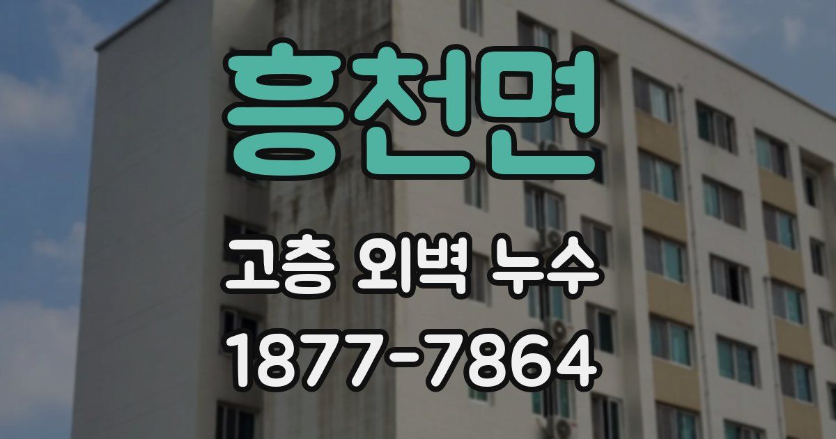 흥천면 고층 외벽 누수