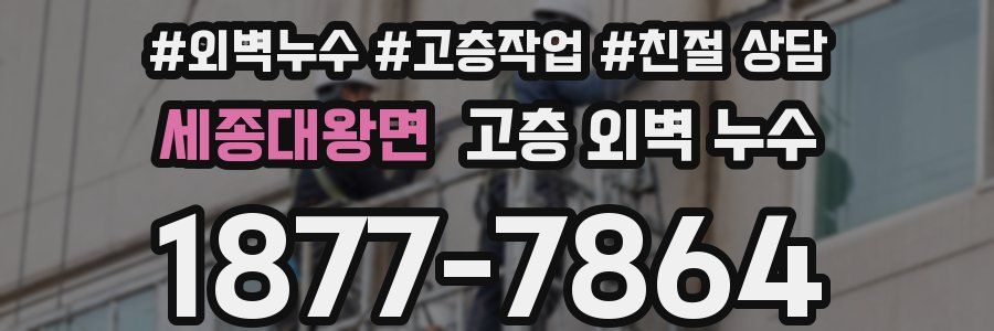 세종대왕면 고층 외벽 누수