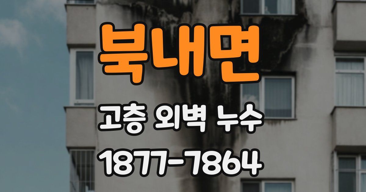 북내면 고층 외벽 누수