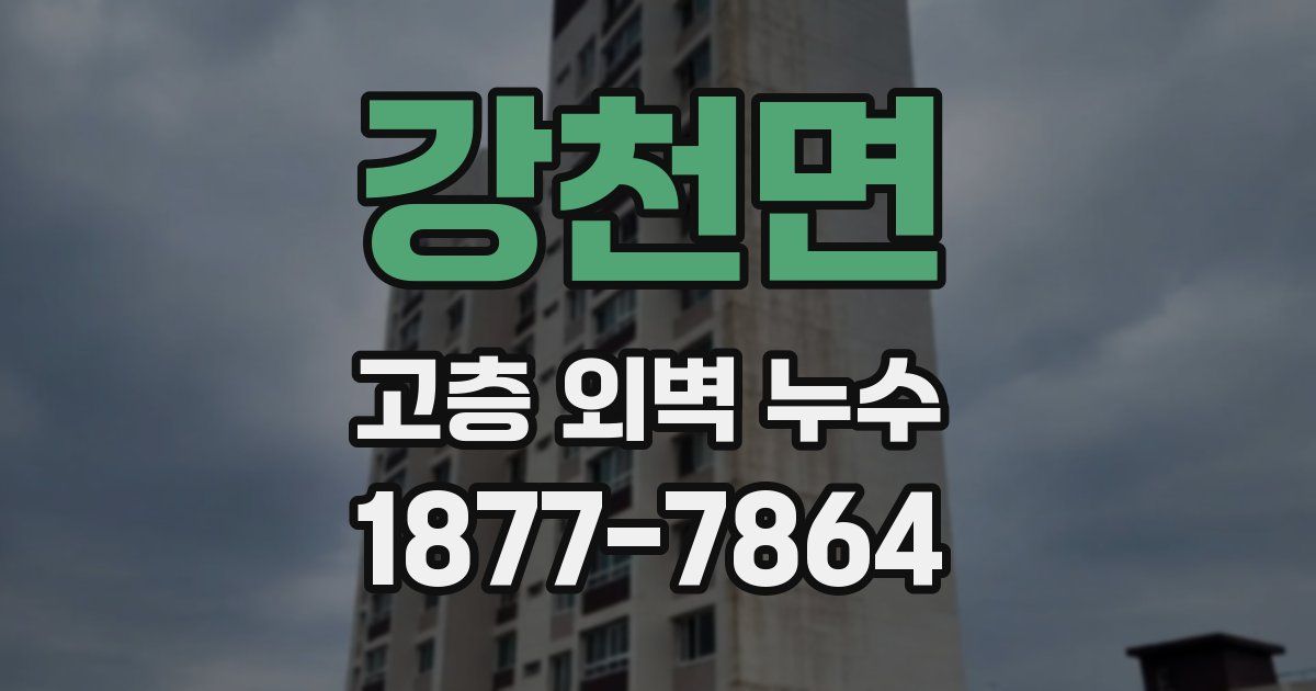 강천면 고층 외벽 누수