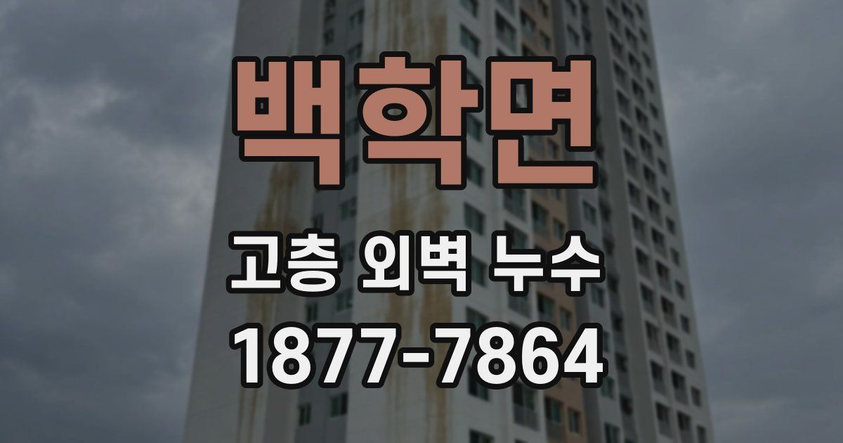 백학면 고층 외벽 누수