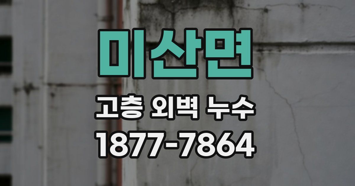 미산면 고층 외벽 누수