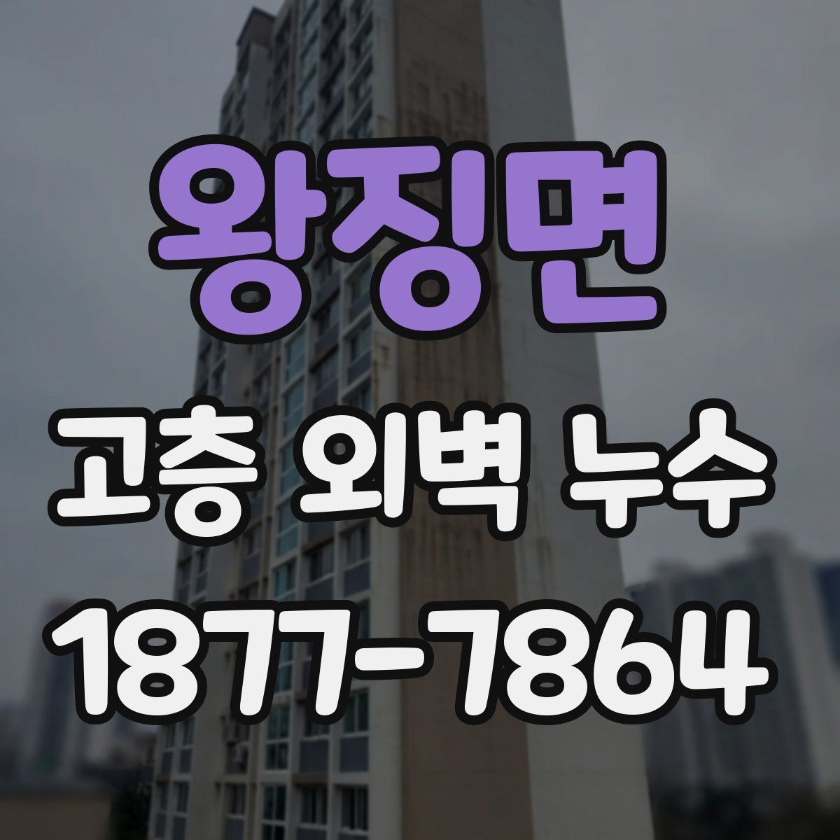 왕징면 고층 외벽 누수