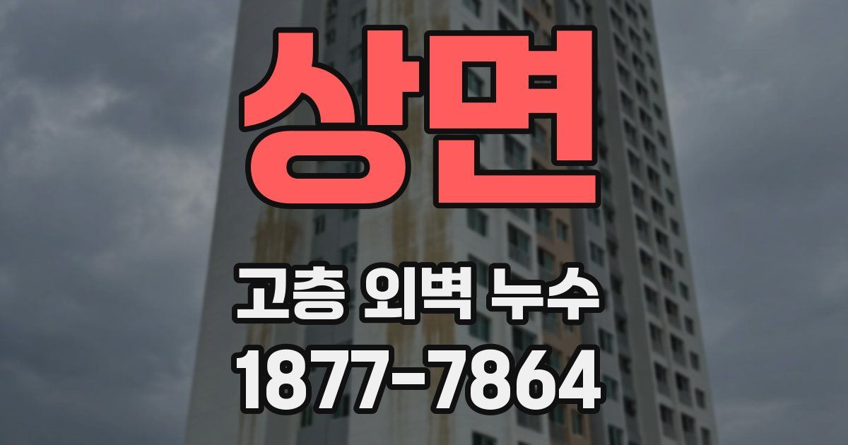 상면 고층 외벽 누수