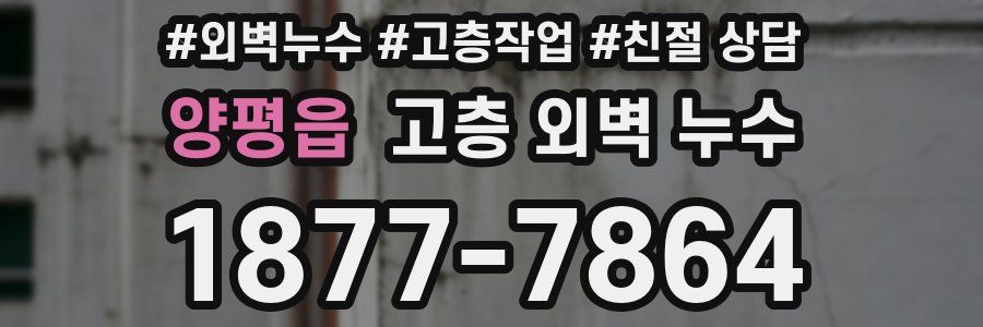 양평읍 고층 외벽 누수