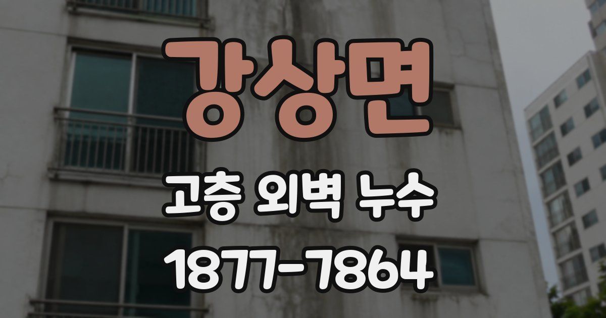 강상면 고층 외벽 누수