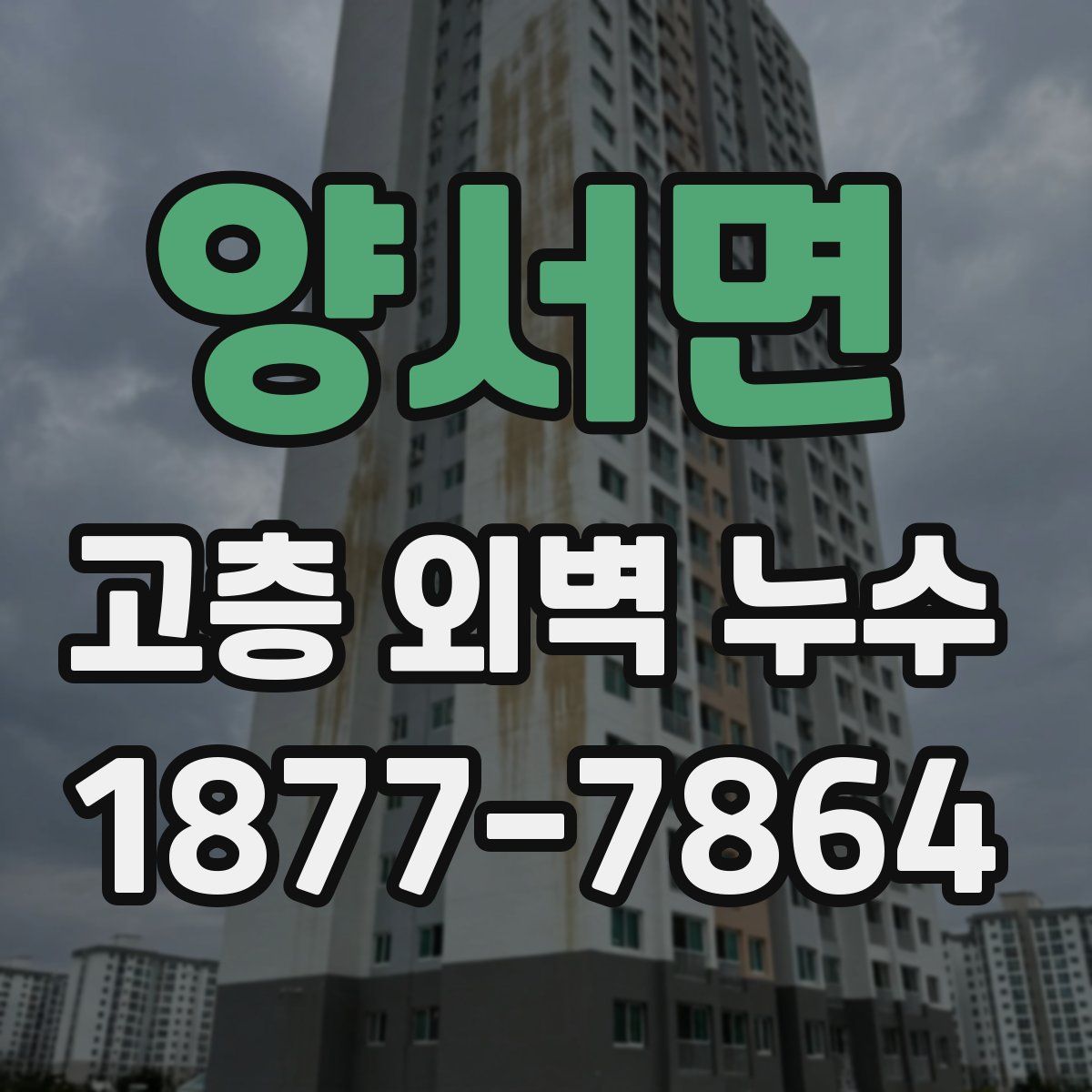 양서면 고층 외벽 누수
