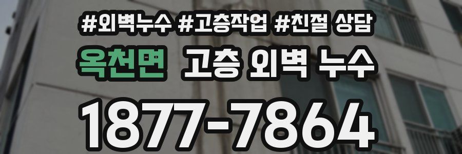 옥천면 고층 외벽 누수