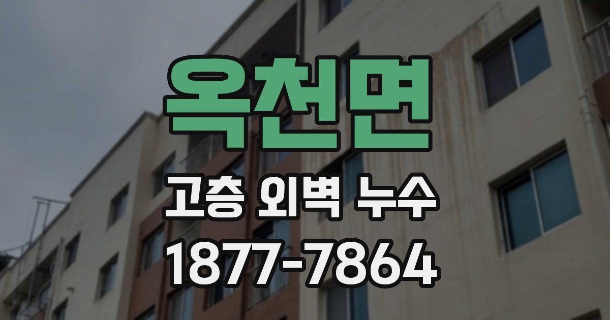 옥천면 고층 외벽 누수
