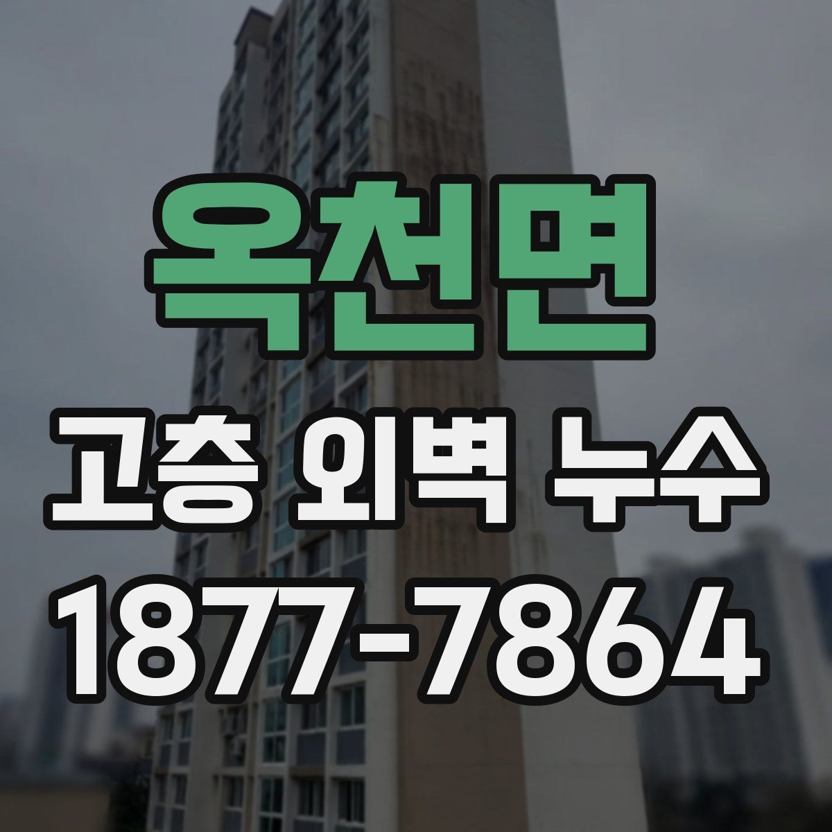 옥천면 고층 외벽 누수