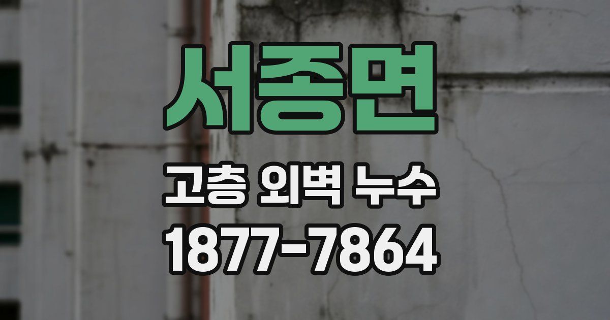 서종면 고층 외벽 누수