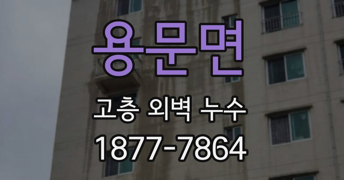 용문면 고층 외벽 누수