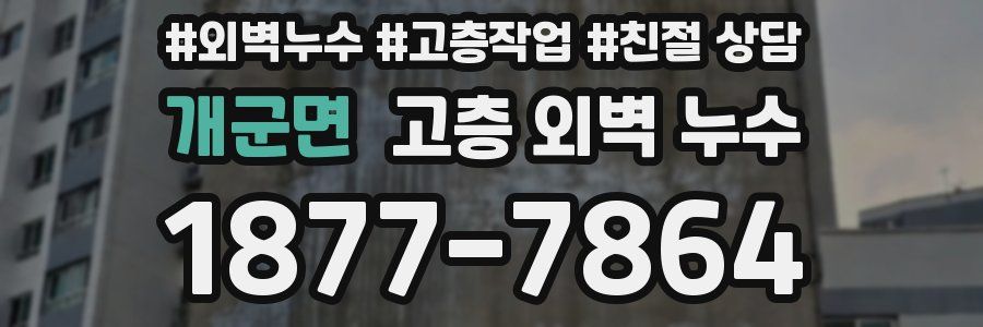 개군면 고층 외벽 누수