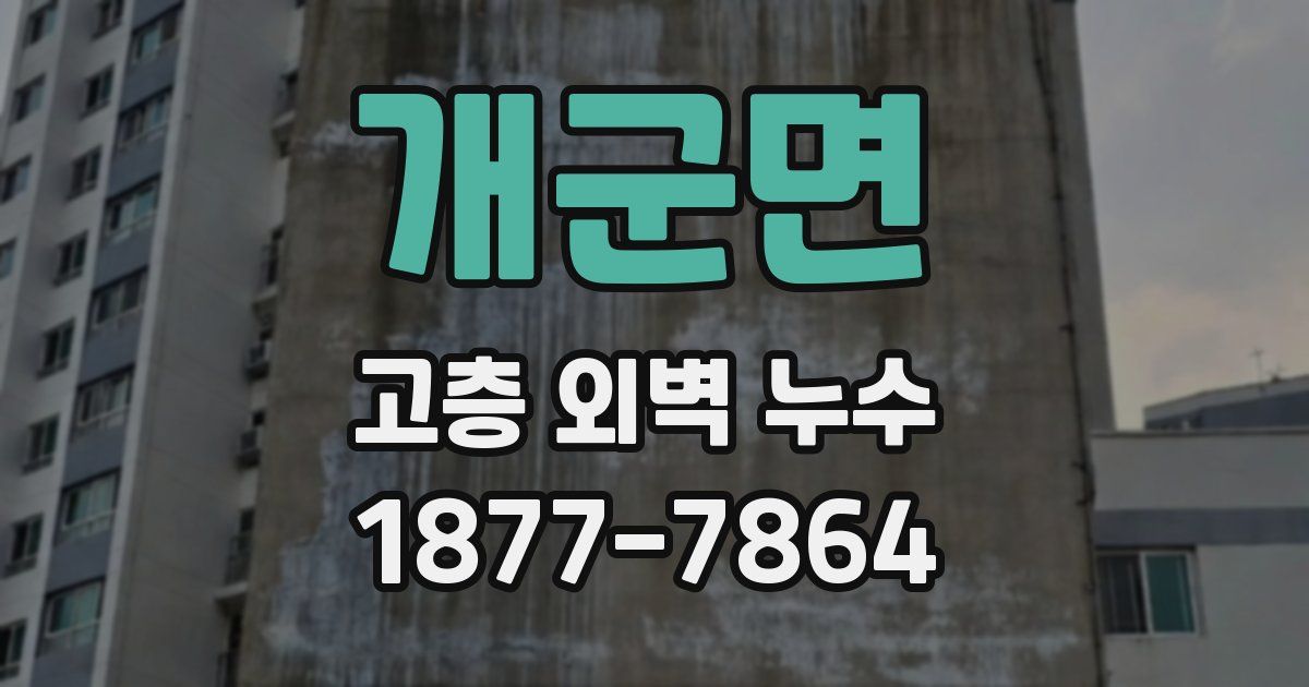 개군면 고층 외벽 누수