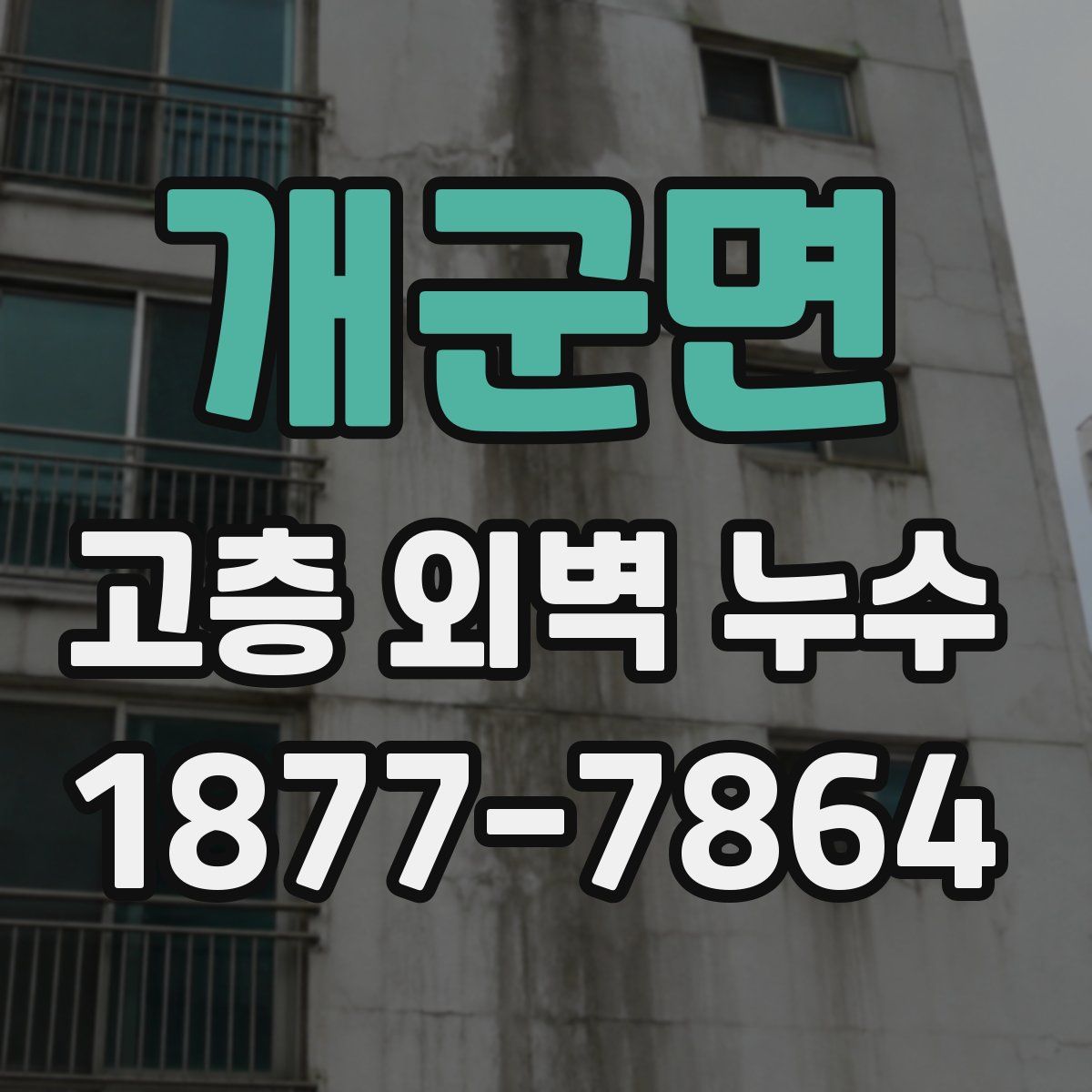 개군면 고층 외벽 누수