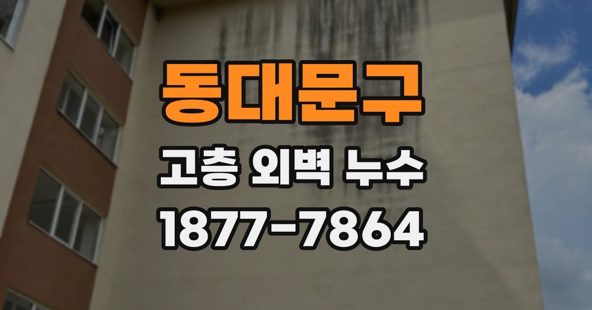 동대문구 고층 외벽 누수