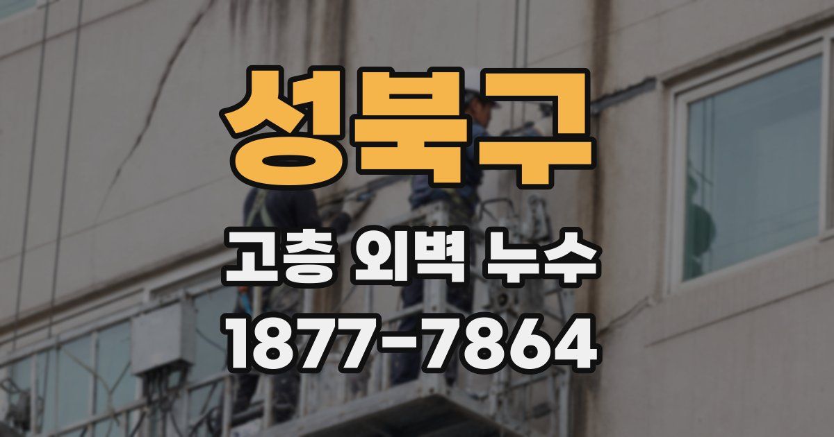 성북구 고층 외벽 누수