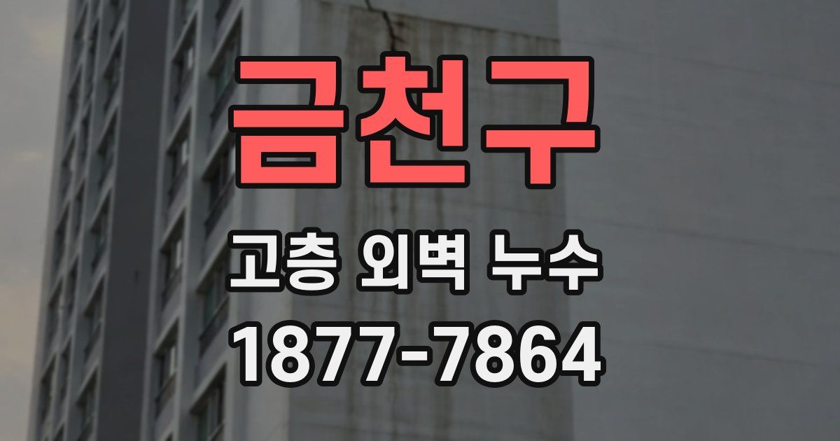 금천구 고층 외벽 누수