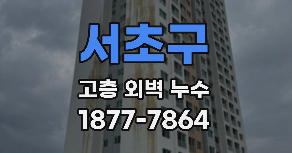 서초구 고층 외벽 누수
